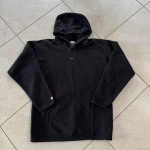 Vintage Apple Hoodie Mens L Black Hanes Hello Goodbye Employee Macbook 90s